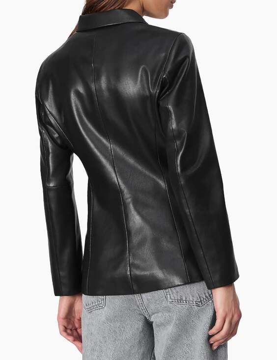 Rag & Bone Drew Faux Leather Blazer in Black: NWT! Size 6. MSRP $558! - Picture 10 of 15